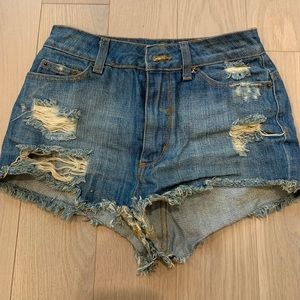 Urban Outfitters high waisted cheeky jean shorts